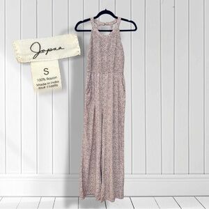 Japna - Flowy Boho Halter Wide-Leg Jumpsuit. Small